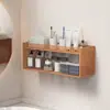 Estante de Almacenamiento de Cosméticos para Baño Montado en Pared Sin Taladro Cesta Colgante de Pared para Baño Tocador de Baño