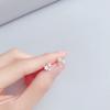 Aretes Colgantes de Plata de Ley s925 con Tres Estrellas de Cinco Puntas Mori para Mujer Super Hada Japón y Corea Simples Elegantes Moda Aretes Combinables