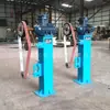 Lijadora de Banda Vertical de Doble Estación Lijadora de Banda de Brazo Oscilante de Tres Ruedas Maquinaria Metálica Ferretería Carpintería Máquina de Lijado y Pulido