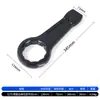 Llave de impacto de alta resistencia negra con mango recto, de una cabeza, llave de flor de ciruelo grande, 65 engrosada, 36 impacto de martillo, 38 impacto, 90 tamaño grande, 95