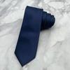 Corbata estrecha de estilo coreano, de poliéster teñido en hilo de alta densidad, color liso, simple, 6 cm, negra, azul marino, vino tinto