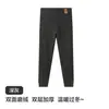 Calça térmica infantil, dupla camada e espessa para outono e inverno, modelo novo, calça de algodão para meninos, roupa íntima térmica para meninas, calça de camada base que retém o calor