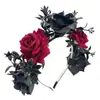 Diadema Europea y Americana Nueva de Flores para Halloween Araña Personalizada Flor Artificial Maquillaje Cosplay Fiesta Accesorios para la Cabeza Venta al por Mayor