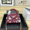Bolso de mano transfronterizo para mujer, estilo europeo y americano, patrón de diamantes Coco, solapa con cadena, para hombro, mano y crossbody, bolso de cuero de lujo