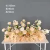 Nova Celebração de Casamento em Sítio Rural Caminho de Flores Guia Arranjo de Flores Bola Decoração Layout no Local Cena Suporte de Flores