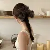 Diadema elástica de organza con estampado de leopardo, Diadema para coleta delicada y esponjosa, Cuerda elástica para el pelo con estampado estilo perezoso
