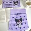 Produtos genuínos Sanrio Atacado Desktop Portátil Kulomi Sacola de Lixo para Carro Sacola de Adesivos Multifuncional Sacola de Lixo