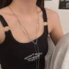 Collar Minimalista Versátil Estilo Coreano Plata Fría Ajustable Lazo Diseño Nicho Moda Borla Cadena Clavícula