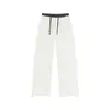 Calça de moletom de peso pesado, fluida, cós em blocos de cor, perna reta, unissex, nova coleção de outono, modelagem solta, calça esportiva casual de tricô roxa