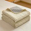 Colcha de algodão classe A com três camadas de fio, ar condicionado, colcha refrescante de verão, lavável à máquina, cobertor de algodão simples, colcha de toalha multifuncional
