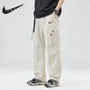 Calças Casuais Masculinas Primavera e Outono Novo Estilo Montanha Esportes ao Ar Livre Amarração na Barra Retas Duas Formas Macacão com Múltiplos Bolsos Calças Esportivas Roupas Masculinas