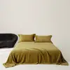 Sábana de Leche de Terciopelo de Alta Gama Clase A, Pieza Única, Espesada Cálida de Terciopelo Coral para Otoño e Invierno, Juego de Tres Piezas para Cama Individual/Doble de Dormitorio