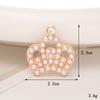 Accesorios para Joyería DIY Hebilla en Forma de I Agujero Zapatos Accesorios para el Cabello Piedra de Strass Cristal Decoración de Zapatos Estilo Chanel Hebilla de Zapato de Flor de Perla para Mujer