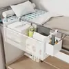 Estante de Almacenamiento para Mesita de Noche sin Taladro para Dormitorio Estudiantil Cesta Colgante para Mesita de Noche Habitación de Dormitorio Almacenamiento para Snacks, Servilletas, Cargador