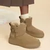 Botas de Nieve con Tacón Oculto para Mujer, Zapatos Grandes de Algodón, Nuevo Estilo Invierno 2025, Botas Martin con Forro de Felpa y Suelas Gruesas, Botines para el Noreste