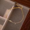 Pulseira Dupla de Laço para Mulheres, Fashion, Fresca e Romântica Pulseira de Coração, Pulseira de Franja de Zircônia Fashion, Simples e de Alta Qualidade