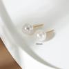Pendientes de plata 925 con perlas redondas y estilo coreano, con un toque de estilo femenino, ligeros, lujosos, elegantes, sencillos y combinables.