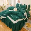 Origem Nantong jardim secreto explosões renda preta conjunto de quatro peças estilo princesa saia de cama 1.5/1.8m cama uma geração de cabelo