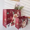 Saco de Presente de Natal Saco de Embalagem Véspera de Natal Saco de Presente Acompanhante Saco de Presente de Natal Sacola de Papel Portátil de Alta Qualidade para Aniversário