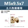 Porca de cobre com rosca dupla helicoidal, porca de inserção de cobre, porca moldada por injeção a quente, porca de inserção de cobre M5-M8