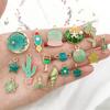 Accesorios de Joyería de Aleación de Zinc Goteando Aceite Verde Creativo DIY Pulsera Collar Llavero Estrella Sirena Colgante Pequeño