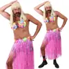 Accesorios para Disfraz de Halloween para Juegos Informales, Falda de Hierba Hawaiana para Adultos, Sujetador, Accesorios para Actuación de Baile en Fogata de Playa
