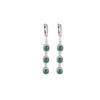 Brincos de Prata S925 Esterlina com Pingente de Veado Jade Personalidade Retrô Geométricos Simples Argola Branca Elegante Argola Dinâmica