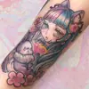 Tatuagem Adesiva Diablo Feminina À Prova D'água Duradoura Europeia e Americana Violência Lori ins Desenho Animado Fofo Flor Braço Não Refletivo Anti-Han