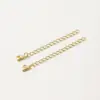 Cor Banhada a Ouro 18K Preservação de Cor Corrente de Extensão de Ouro Real para Colar DIY Acessórios para Pulseira de Joalheria Gota D'água Coração Estrela Corrente de Acabamento