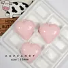 Amor Llavero DIY Joyería Accesorios Hecho a Mano Material de Cuentas Colgante Color Caramelo Color Sólido Bolsa Colgante en Forma de Corazón