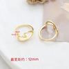 Ins Bolso de Perlas Insertable Versátil para Nicho Anillo Chapado en Oro Oro Real Platino diy Anillo Casero Diario Soporte para Anillo