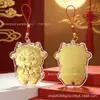 Año de la Oveja Llavero Dorado Oveja Oveja Hazte Rico Dibujo Animado Tener Dinero para Gastar Bolso Colgante para Teléfono Trasero Láser Personalizado Logo