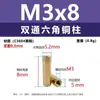 Coluna de Cobre Hexagonal de Passagem Dupla com Rosca Interna, Coluna Hexagonal de Isolamento, Coluna de Suporte para Placa-Mã de PCB, Pino Hexagonal Oco de Cobre M3M4