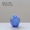 Vaso de Vidro Softhome Escandinavo de Boca Larga com Frisos e Borda Enrolada Plissado Decoração Suave Decorações para Sala Modelo