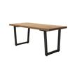 Mesa de comedor y silla de madera maciza moderna estilo industrial hierro barbacoa mesa para olla caliente transparente Bar cafetería Música comedor mesa combinación
