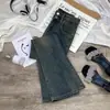 Jeans pitillo mujer primavera nuevo cintura alta elástico corte ajustado casual retro gris cemento pantalones pantalones acampanados