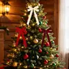 Colgante de lazo para árbol de Navidad transfronterizo Decoraciones navideñas Adornos colgantes para fiestas Lazo de cinta de terciopelo Decoración colgante
