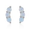 Brincos de Rosca de Prata de Lei 925 para Mulheres Design de Nicho Ins Moda Simples Piercing de Orelha Joias de Orelha de Nano Pedra