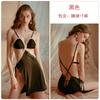 Guiruo Sexy Underwear Mulheres Sexy Deep V Pijamas Sem Costas Hollow-out Tentação Sling Nightdress Home Clothes Set 1512