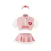 Lencería Sexy, Falda Corta Atractiva, Atuendo de Enfermera Puro, Uniforme de Cama, Conjunto de Falda Corta Provocativa, Pieza Única Envío Directo