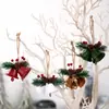 Nuevas Decoraciones Navideñas de Haobei, Colgantes Creativos de Cascabeles Rojos Pequeños, Decoración del Hogar, Colgantes de Árbol de Cascabeles Dorados