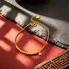 Cuentas de la Fortuna de Estrella de Mar Chapadas en Oro Estilo Antiguo, Color Duradero, Nuevo Pulsera para Mujer, Artículo Caliente de Transmisión en Vivo de Fábrica, Mayoreo