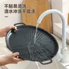 Chapa para Churrasqueira Externa com Pedra Maifan, Essencial para Acampamento Frigideira Estilo Coreano Teppanyaki para Fogão de Indução Panquecas Uso Doméstico