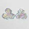Transparente UV pétalos grandes tres 36mm acrílico diy hecho a mano accesorios para el cabello aretes accesorios de joyería material de pétalo color mágico