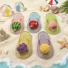 Chanclas de Frutas con Purpurina de Dibujos Animados Accesorios de Resina Llaveros Manuales de Pegamento de Crema Pinzas para el Cabello Parches Materiales Decorativos