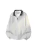 Sudadera de media cremallera para hombre para primavera y otoño, cuello camisero a cuadros, diseño de dos piezas falso, top tipo jersey holgado, chaqueta estilo callejero americano