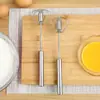 Batidor de Huevos Semiautomático de Acero Inoxidable Varilla para Batir Crema Doméstico Tipo Empuje Giratorio Fabricante