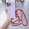 Cordón para Teléfono Móvil Puntos de Colores Cuerda de Cuatro Hilos Larga y Corta Anticaída y Antideslizante Cadena para Teléfono Móvil Colgante Tejido para Teléfono Móvil Venta al por Mayor