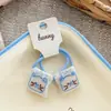 Nuevas Gomas para el Cabello Bordadas de Algodón Coreano Japonés con Frutas Animales Dibujos Animados Lindos Soportes para Cola de Caballo de Bebé Bandas Elásticas Gomas Versátiles para el Cabello para Mujeres