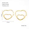 Pendientes nuevos transfronterizos de acero inoxidable de 18 quilates para mujer, de estilo europeo y americano, con forma de corazón, ligeros y de lujo, al por mayor
